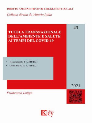 cover image of Tutela transnazionale dell'ambiente e salute ai tempi del Covid-19